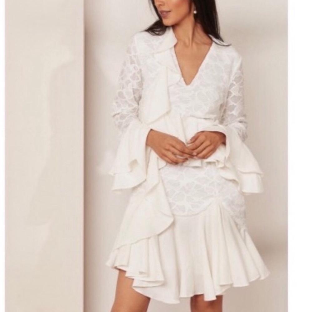 NWOT C/MEO Collective Ruffle Dress